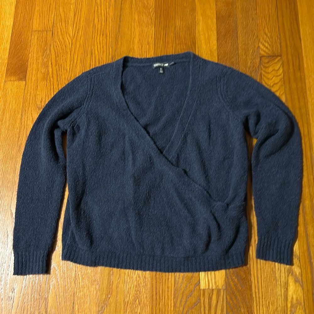 Toad & Co blue crossover sweater. XS